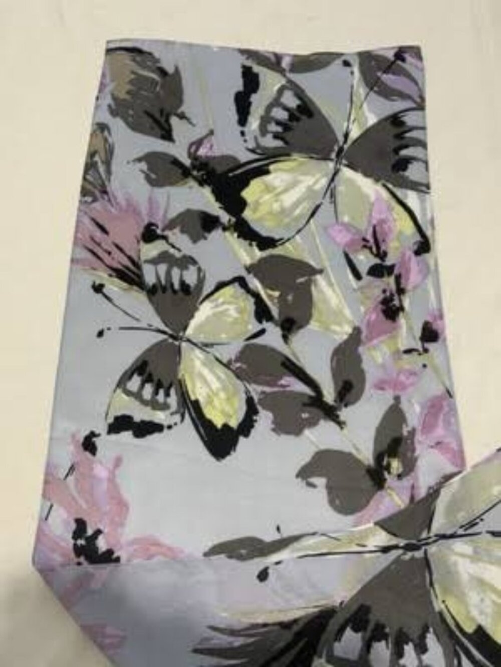 Y2KCynthia Rowley 100% Silk Butterfly Print Scarf Purple Rectangle Designer Wrap